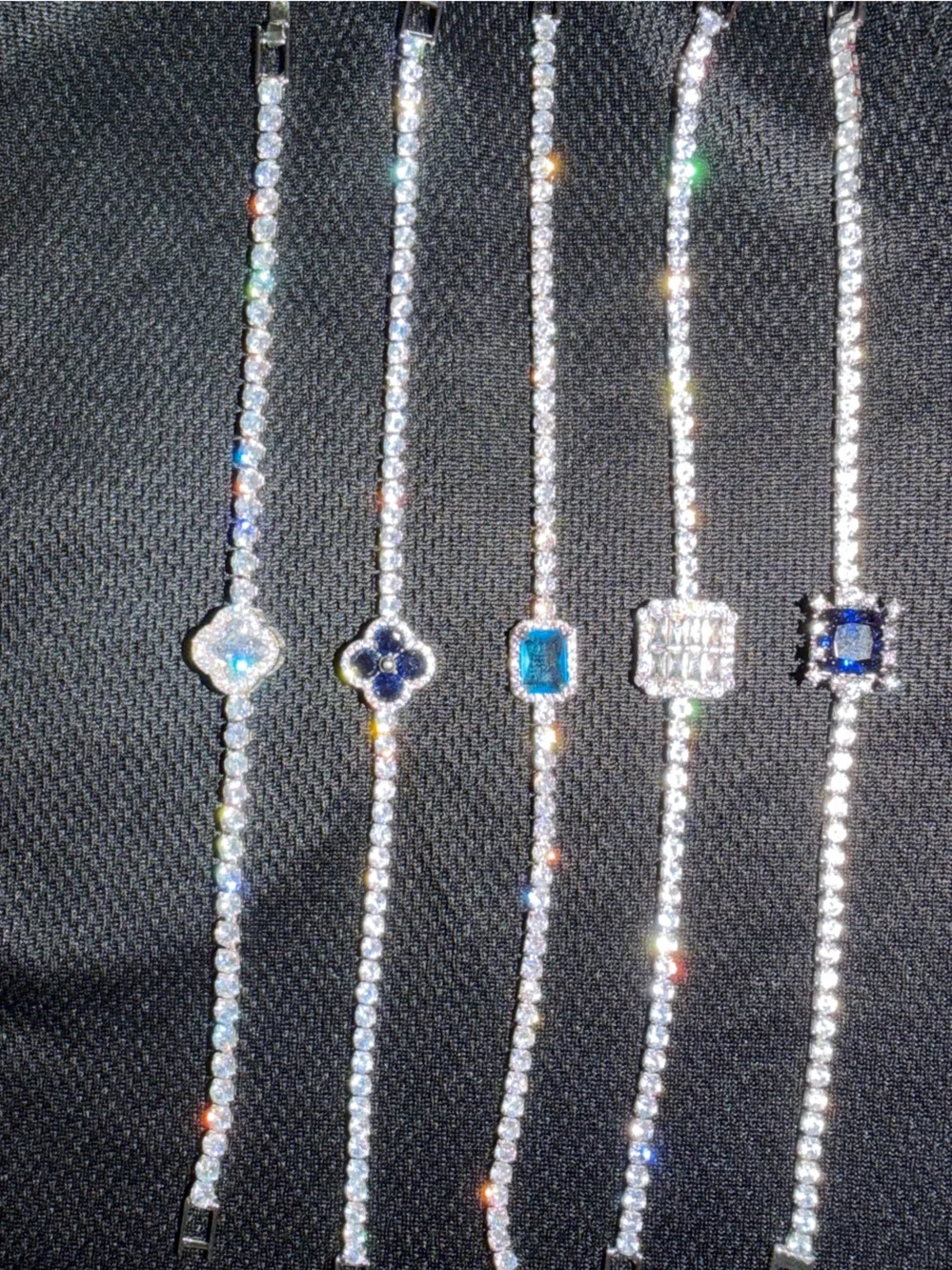 (10) Tennis Bracelet Set – No Brand